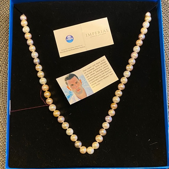 Jay King pearls HSN 9mmCultured Freshwater Pearl Necklace Sterling Silver